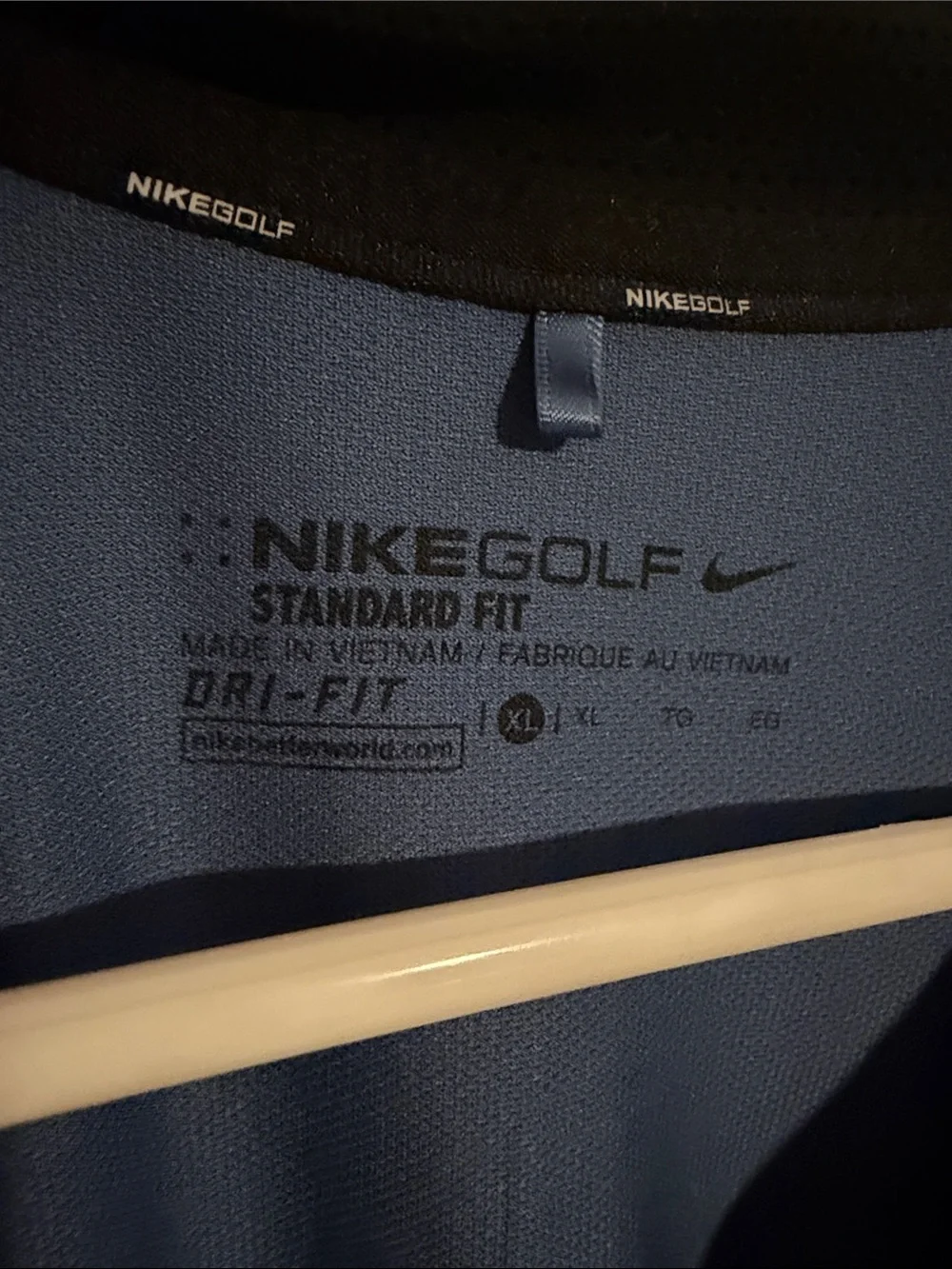Nike Men's Blue Patterned Golf Polo